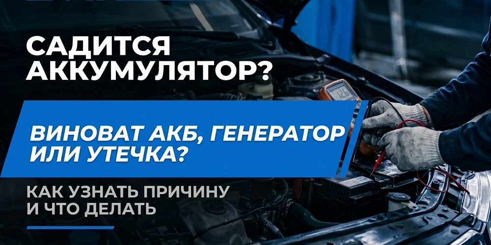 Садится аккумулятор в машине: виноват АКБ, генератор или утечка